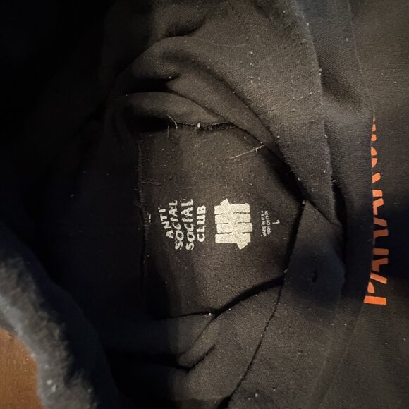 Anti Social Social Club x Undefeated ‘Paranoid’ Hoodie ASSC UNDFTD USED SZ LARGE - Picture 11 of 14